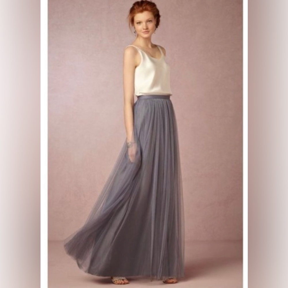 Elegant Gray Skirt Jenny Yoo Collection